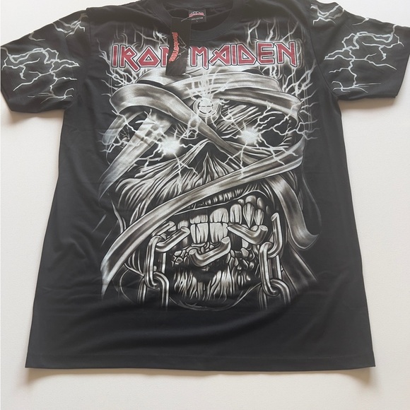 Iron Maiden All Over Print Shirt Large Heavy Metal Rock Band R Shirt Eddi (G4) - Picture 1 of 7